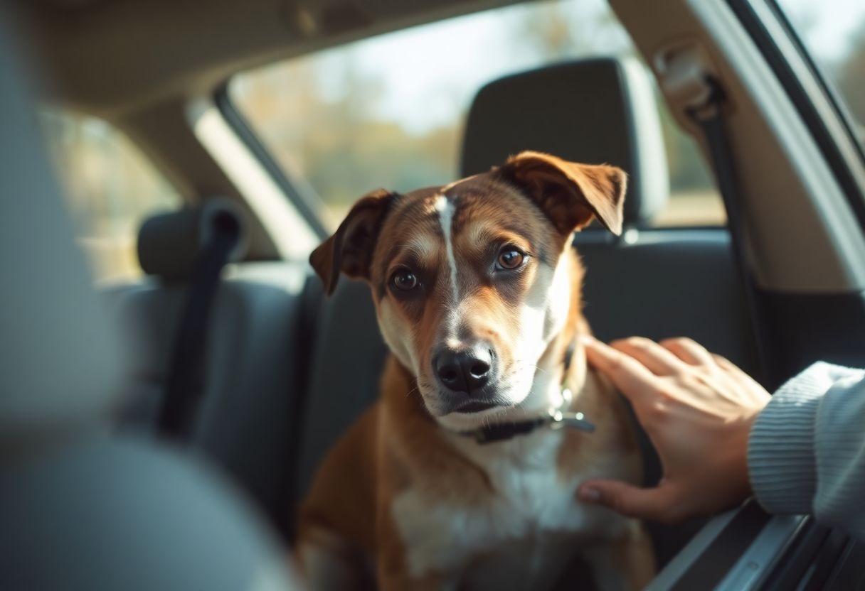 Chien malade en voiture : que faire ?